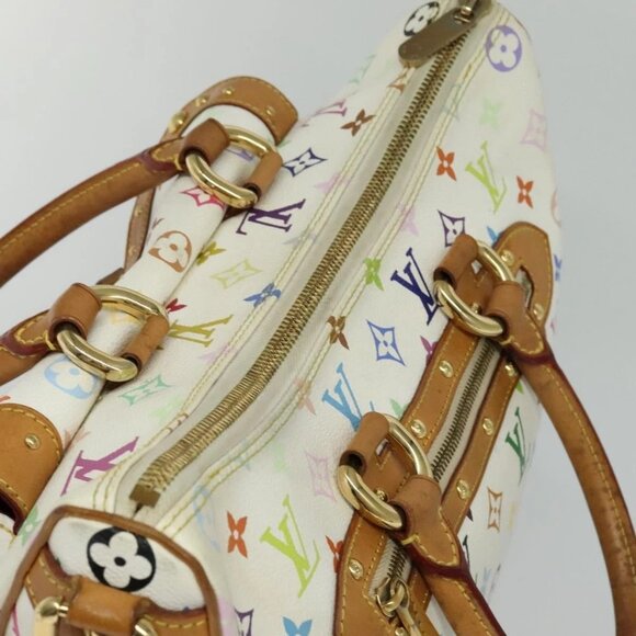 LOUIS VUITTON Monogram Multicolor Rita Hand Bag 2way White M40125 LV Auth 132529 - Picture 7 of 16